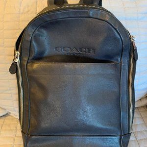 Coach Men's Slim Fit Black Leather backpack